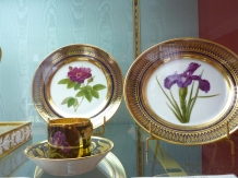 Sevres porcelain plates, cup and saucer at Chateau de Malmaison