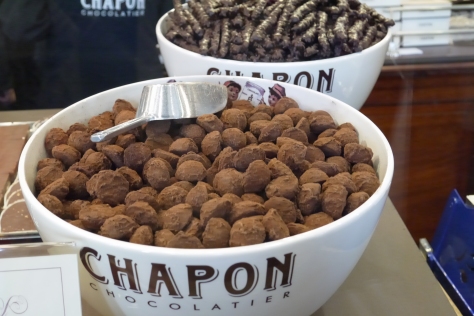 Bowls of Chapon chocolates 